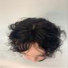 16x14cm Middle Part Curly Hair Toppers for Women Real Human Hair Large Area Hair Pieces Human Hair Clip On Top Topper Hair Replacement Wiglets off black(12inch) view 4