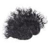 16x14cm Middle Part Curly Hair Toppers with Curly Bangs for Women Real Human Hair Large Area Hair Pieces Human Hair Clip On Top Topper Hair Replacement Wiglets off black view 3