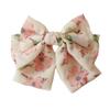 Beautiful Flower Bowknot Hair Barrettes Handmade Chiffon Hair Clip for Women Girls view 1