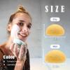 myHomeBody Natural Konjac Facial Sponges - for Gentle Face Cleansing and Exfoliation - with Lavender Purple and Turmeric Yellow, Set of 4 view 3