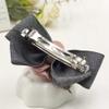 Artificial Rose Flower Cloth Hair Pin Handmade Bowknot Ponytail Barrettes, Beige view 2