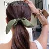 10 Pcs Multicolor Rabbit Ears Floating Ribbon Hair Band Elastics Hair Ties Tassel Knotted Hair Scrunchies view 4