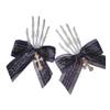 1 Pair Handmade Black Skull Finger Skeleton Hair Clips Halloween Gothic Hair Clips Bow Ribbon Cross Hair Accessories view 1