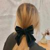 1 Piece Halloween Black Velvet Bowknot Hair Clips Gothic Retro Large Bowknot Ribbon Hair Clips Cosplay Hairpin view 4