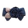 Artificial Rose Flower Cloth Hair Pin Handmade Bowknot Hair Barrettes, Navy view 1
