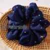 10 Pcs Chiffon Hair Scrunchies Stars Print Hair Bands Hair Elastic Bobbles Hair Ties Ponytail Holder view 3