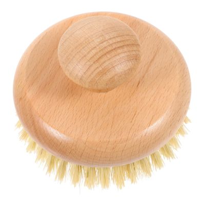 1pc Bath Brush Massager Body Exfoliating Brush Skin exfoliator Brush Round Shower Brush exfoliating Scrub Bath Back Brush Dead Skin Body Brush Handle Body wash Lotus Tree