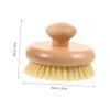 1pc Bath Brush Massager Body Exfoliating Brush Skin exfoliator Brush Round Shower Brush exfoliating Scrub Bath Back Brush Dead Skin Body Brush Handle Body wash Lotus Tree view 4
