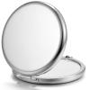 Getinbulk Compact Mirror Bulk, Pack of 6 Double-Sided 1X/2X Magnifying Metal Makeup Mirrors(Round, Silver) view 1