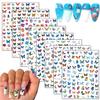 8 Sheets Butterfly Nail Art Stickers with 8 Sheets Heart Nail Art Stickers view 2
