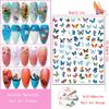 8 Sheets Butterfly Nail Art Stickers with 8 Sheets Heart Nail Art Stickers view 3