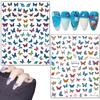 8 Sheets Butterfly Nail Art Stickers with 8 Sheets Heart Nail Art Stickers view 4