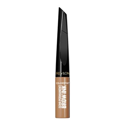 Revlon ColorStay 5-in-1 Semi-Permanent Brow Ink with Spoolie Brush, Waterproof, Transfer-Proof, Eyebrow Makeup, Easy to Remove, 350 Blonde Ink, 0.09 fl oz