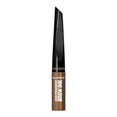 Revlon ColorStay 5-in-1 Semi-Permanent Brow Ink with Spoolie Brush, Waterproof, Transfer-Proof, Eyebrow Makeup, Easy to Remove, 352 Soft Brown Ink, 0.09 fl oz