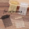 5 Pcs Silver Tone Metal Side Comb Chinese Style Wedding Veil Hair Clip Comb Hanfu Decorative Hairpin view 3