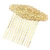 3 Pcs Gold Metal Side Comb Carved Flower Vines Hairpin Topknot Hair Clip DIY Bridal Hair Accessories Hair Pin view 1