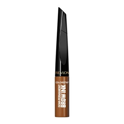Revlon ColorStay 5-in-1 Semi-Permanent Brow Ink with Spoolie Brush, Waterproof, Transfer-Proof, Eyebrow Makeup, Easy to Remove, 351 Warm Brown Ink, 0.09 fl oz