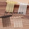 5 Pcs Silver Tone Metal Side Comb Hearts Wedding Veil Hair Clip Comb Hanfu Decorative Hairpi view 3