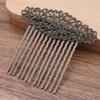 3 Pcs Retro Bronze Metal Side Comb Carved Flower Vines Hairpin Topknot Hair Clip DIY Bridal Hair Accessories Hair Pin view 2