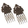 3 Pcs Retro Bronze Metal Side Comb Dunhuang Hair Ornaments Hairpin Decorative Bridal Hair pieces Hair Pin view 1