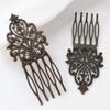 3 Pcs Retro Bronze Metal Side Comb Dunhuang Hair Ornaments Hairpin Decorative Bridal Hair pieces Hair Pin view 3