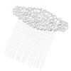 3 Pcs Silver Metal Side Comb Carved Flower Vines Hairpin Topknot Hair Clip DIY Bridal Hair Accessories Hair Pin view 1