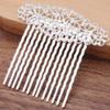 3 Pcs Silver Metal Side Comb Carved Flower Vines Hairpin Topknot Hair Clip DIY Bridal Hair Accessories Hair Pin view 2