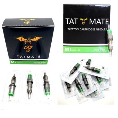 50PCS Tatmate Spark Disposable Tattoo Cartridge Needle Sets Mixed Assorted Sizes RL, RS, RM, M1 (M1/Magnum Set)
