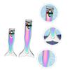 Beaupretty 4pcs Mermaid Nail Clipper File Gradient Design Professional Nail Care Tool for Men and Women for Home and Travel Use view 3