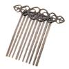 5 Pcs Retro Bronze Metal Side Comb Hearts Wedding Veil Hair Clip Comb Hanfu Decorative Hairpin view 1
