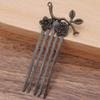 5 Pcs Retro Bronze Mini Metal Side Comb Plum Blossom Hanfu Decorative Hairpin Chinese Style Wedding Veil Hair Clip Comb Hair Pin view 2