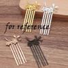 5 Pcs Retro Bronze Mini Metal Side Comb Plum Blossom Hanfu Decorative Hairpin Chinese Style Wedding Veil Hair Clip Comb Hair Pin view 3