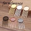 10 Pcs Rose Gold 4 Teeth Side Comb Metal Hairpin DIY Artcraft Project Decorative Comb Hair Pin view 3