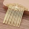 2 Pcs Gold Carved Flower Vines Chinese Style Hairpin Decorative Hair Combs DIY Bridal Hair Accessories Hair Pin view 2