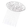 3 Pcs Silver Tone 10 Teeth Side Comb Hair Clip Comb Flower Vine Cirrus Metal Hairpin Decorative Comb Hair Pin view 1