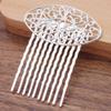 3 Pcs Silver Tone 10 Teeth Side Comb Hair Clip Comb Flower Vine Cirrus Metal Hairpin Decorative Comb Hair Pin view 2