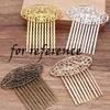 3 Pcs Silver Tone 10 Teeth Side Comb Hair Clip Comb Flower Vine Cirrus Metal Hairpin Decorative Comb Hair Pin view 3