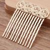 3 Pcs Metal Side Comb Chinese Old Style Hairpin Decorative Hair Combs DIY Bridal Hair Accessories, KC Gold Hair Pin view 2