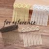 3 Pcs Metal Side Comb Chinese Old Style Hairpin Decorative Hair Combs DIY Bridal Hair Accessories, KC Gold Hair Pin view 3