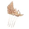 2 Pcs Vintage Peacock Metal Side Comb Chinese Style Wedding Veil Hair Clip Comb Hanfu 4 Teeth Hairpin Updo Accessory Hair Pin view 1