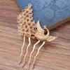 2 Pcs Vintage Peacock Metal Side Comb Chinese Style Wedding Veil Hair Clip Comb Hanfu 4 Teeth Hairpin Updo Accessory Hair Pin view 2
