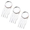 10 Pcs Silver Tone 4 Teeth Side Comb Metal Hairpin DIY Artcraft Project Decorative Comb Hair Pin view 1