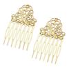 5 Pcs Gold Metal Side Comb Chinese Style Hairpin Topknot Hair Clip Bridal Hair Accessories Hair Pin view 1