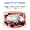 2 Pack Vegan Leather Makeup Bag Zipper Pouch Travel Cosmetic Organizer for Women (Large (Pack of 2), Orange Pink) view 4