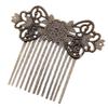 3 Pcs Retro Bronze Metal Side Comb Chinese Style Wedding Veil Hair Clip Comb Flower Vine Cirrus Hanfu Decorative Hairpin view 1