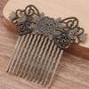 3 Pcs Retro Bronze Metal Side Comb Chinese Style Wedding Veil Hair Clip Comb Flower Vine Cirrus Hanfu Decorative Hairpin view 2