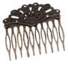 3 Pieces Retro Bronze 10 Teeth Metal Hair Side Combs Fanshaped Wedding Veil Hair Combs DIY Hair Clip Combs Hair Pin view 1