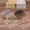 3 Pieces Retro Bronze 10 Teeth Metal Hair Side Combs Fanshaped Wedding Veil Hair Combs DIY Hair Clip Combs Hair Pin view 3