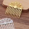3 Pieces Golden 10 Teeth Metal Hair Side Combs Fanshaped Wedding Veil Hair Combs DIY Hair Clip Combs Hair Pin view 2