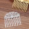 3 Pieces Silver Tone 10 Teeth Metal Hair Side Combs Fanshaped Wedding Veil Hair Combs DIY Hair Clip Combs Hair Pin view 2